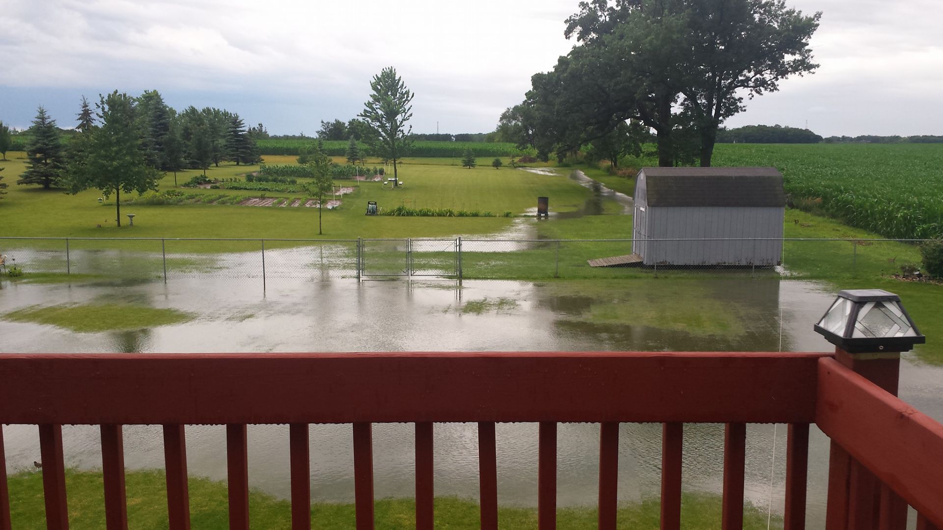 Backyard flooding